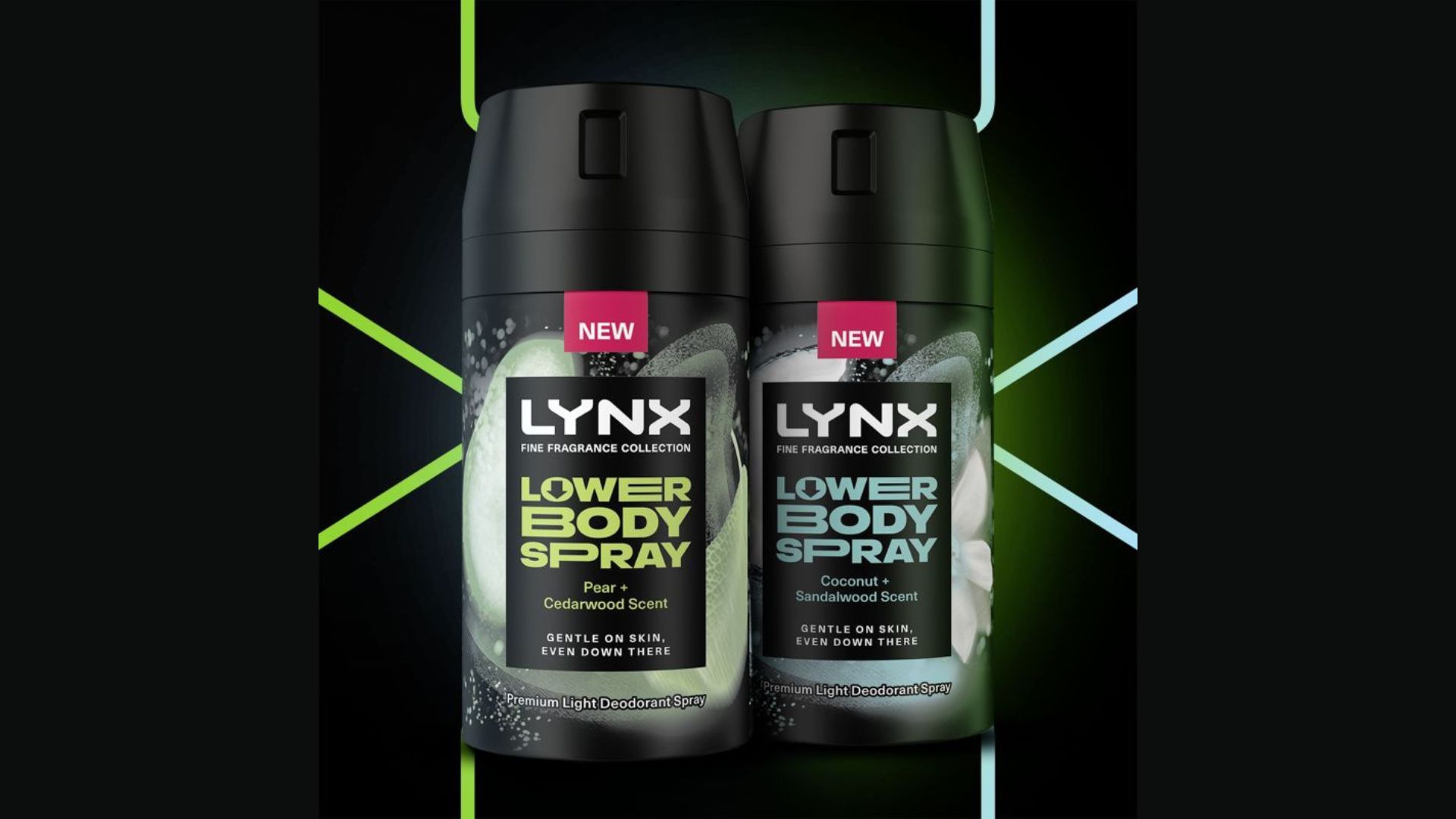 Lynx lower body spray product packaging
