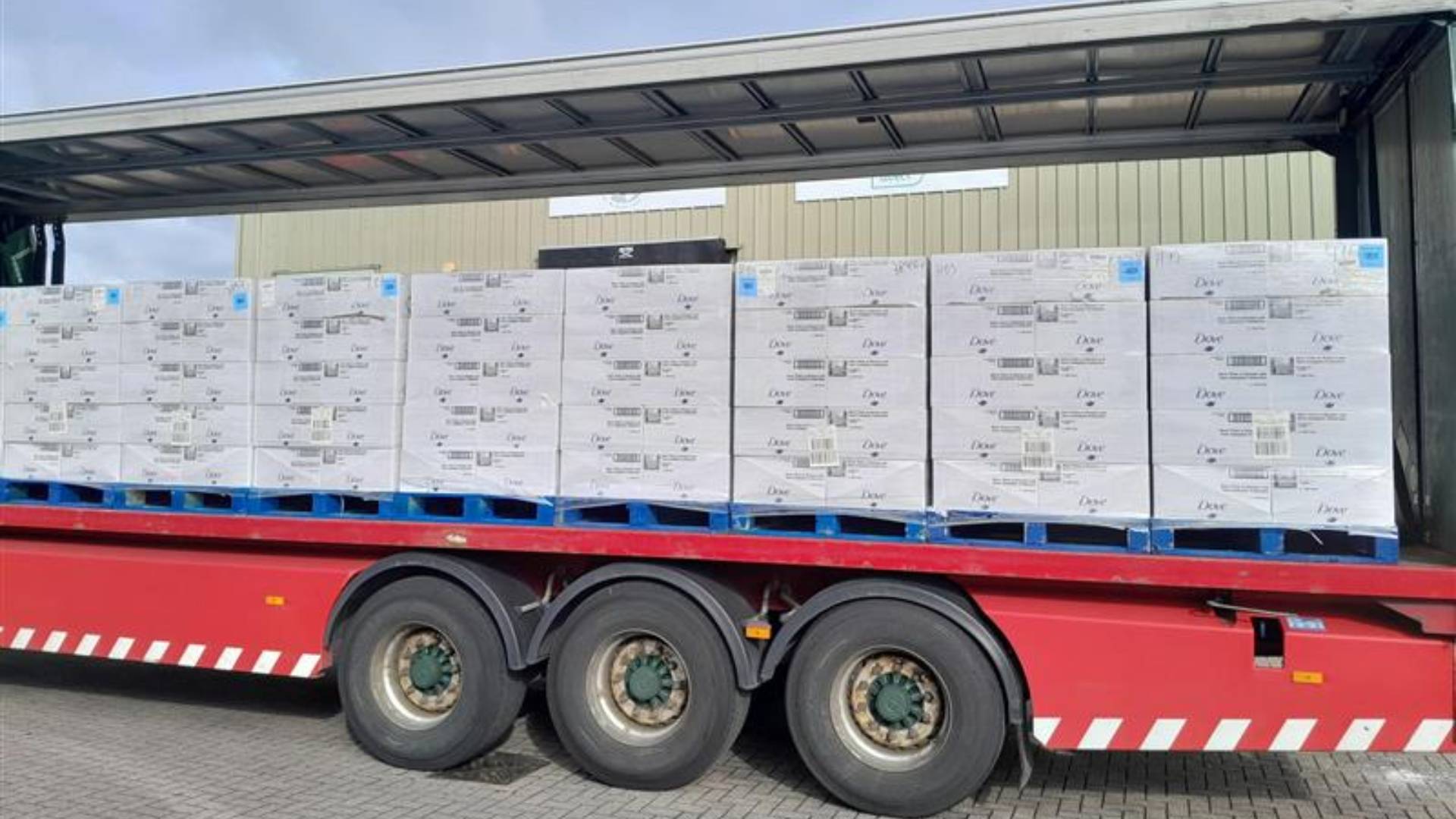 truck with Unilever product