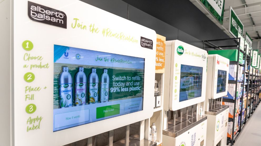 Image showing Unilever's refill stations in the new ASDA Middleton store