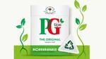 A digital image of PG Tips biodegradable tea bags and plastic wrap free packaging.