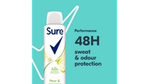 Sure antiperspirant, 48H sweat and odour protection, Pear & Jasmine scent.