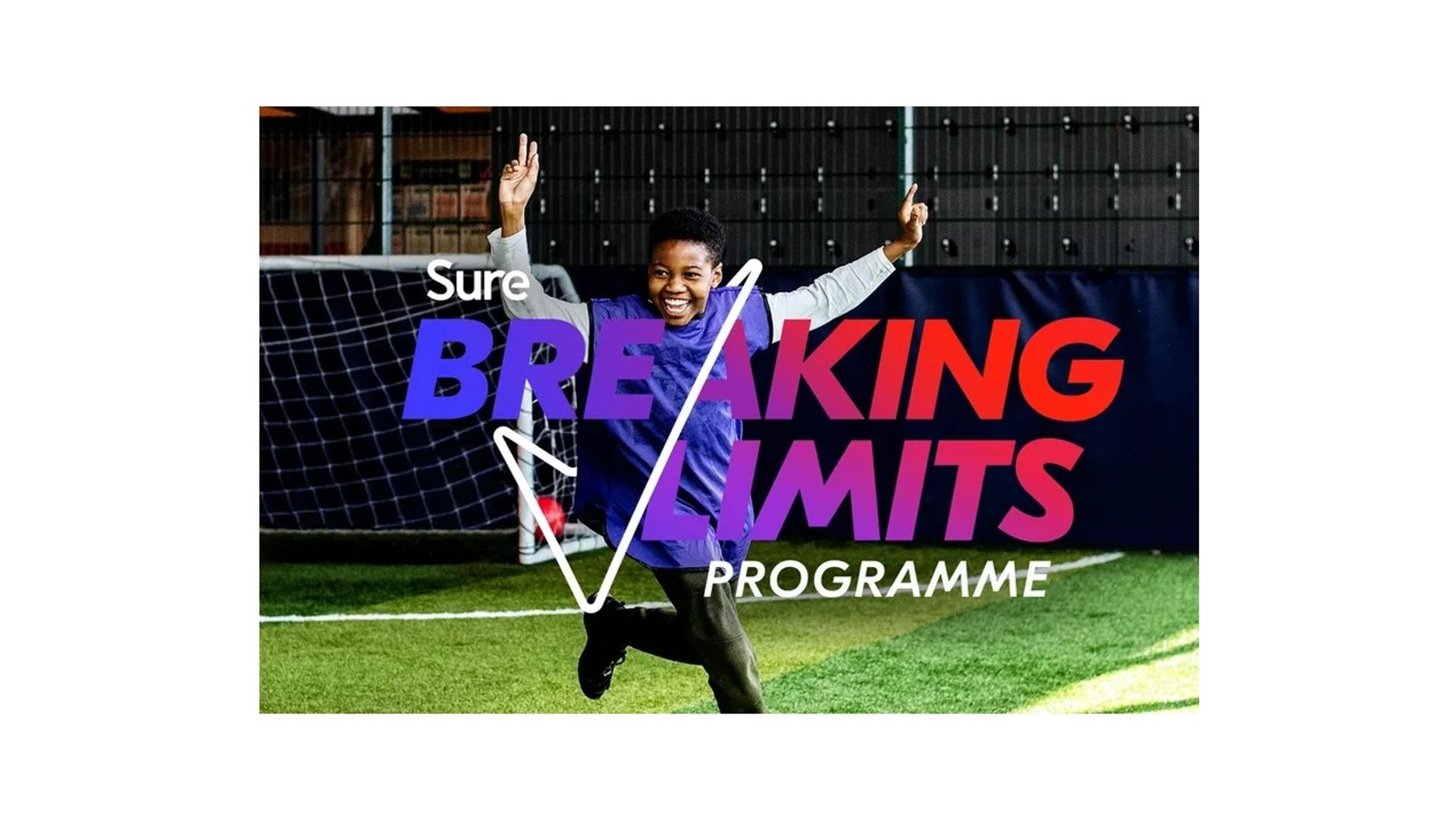 Child jumping in advertisement of Sure breaking limits programme