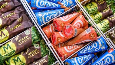 selection of Magnum and Wall’s ice creams. Magnum and Wall’s are both €1 billion brands.