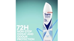 Sure Nonstop Protection 72H anti-perspirant spray on teal background.