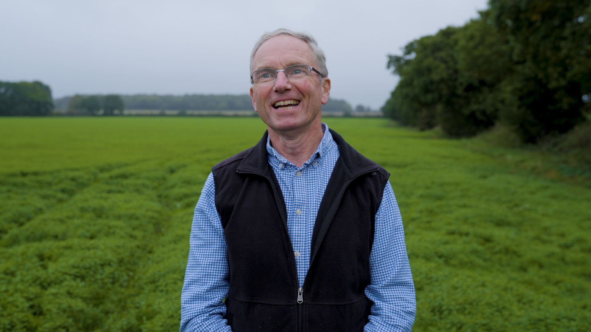 David bond mint farmer in his field